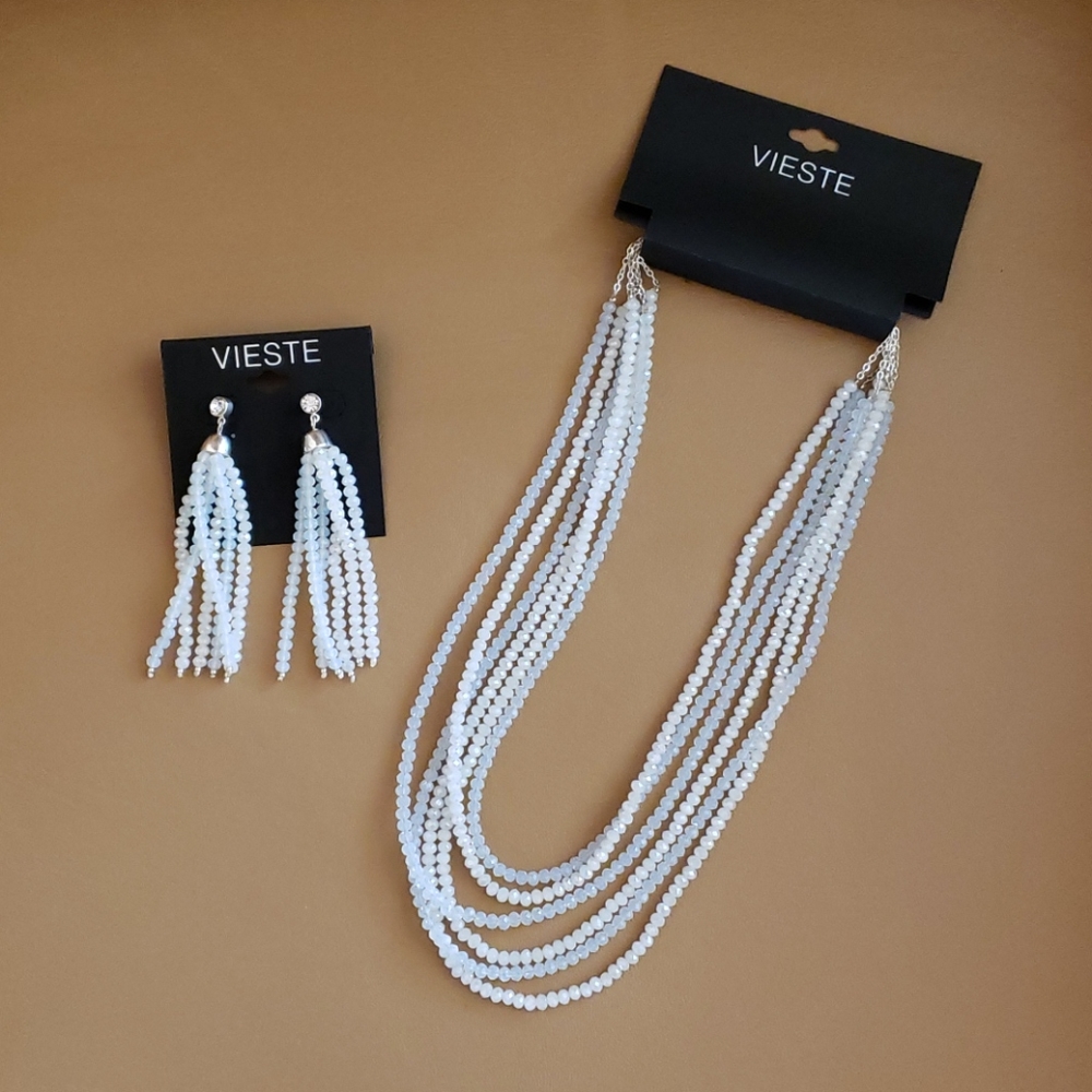 Vieste Beaded Necklace & Earrings